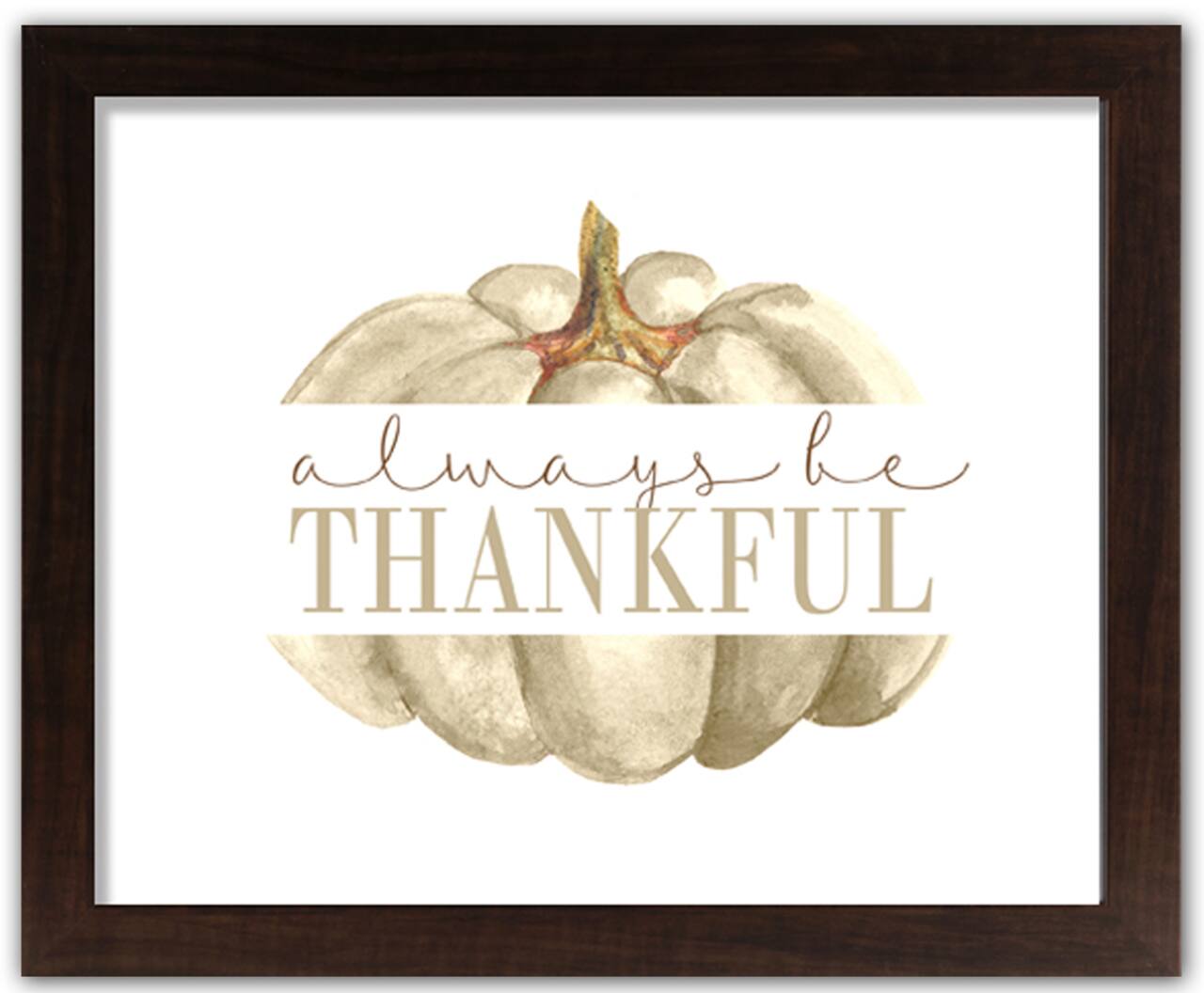 Always Be Thankful Fall Print in Black Frame